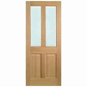 Richmond 2L Prefinished Oak with Clear Bevelled Glass