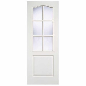 Classical 6L White Moulded Textured with Clear Glass