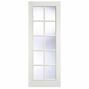 10 Light White Moulded with Clear Glass