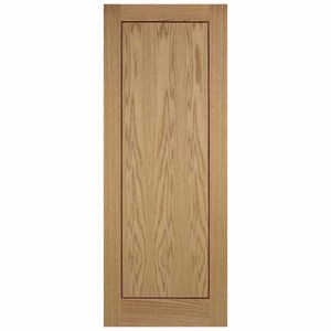 Inlay Prefinished Oak Fire Door with Walnut Inlays (FD30)