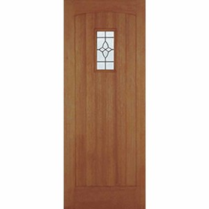 Cottage Hardwood External Door Double Glazed with Leading
