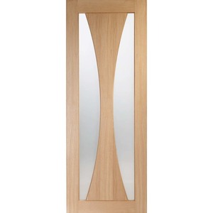 Verona Unfinished Oak Fire Door with Clear Glass (FD30)