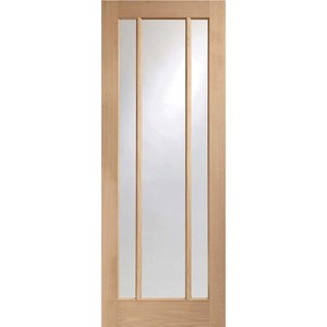 Worcester Unfinished Oak Fire Door with Clear Glass (FD30)