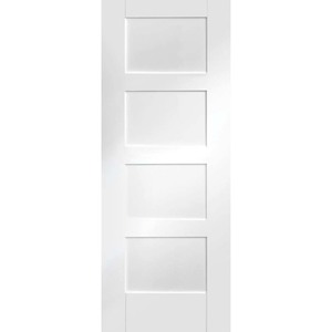 Shaker 4 Panel White Primed Fire Door (FD30)