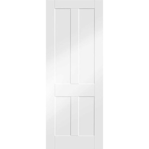 Victorian Shaker 4 Panel White Primed Fire Door (FD30)