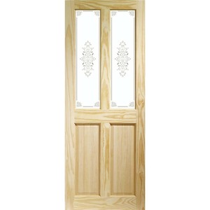 Victorian 4 Panel Clear Pine with Campion Glass