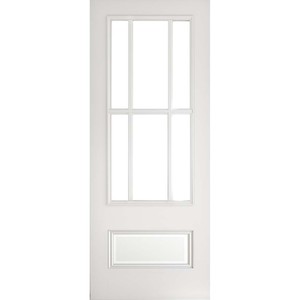 Canterbury White Primed with Clear Bevelled Glass