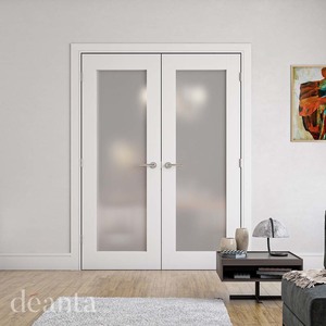 Denver White Primed with Frosted Glass
