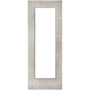 Ravenna White Grey Prefinished Laminate with Clear Glass