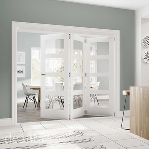 Coventry White Primed Fire Door with Clear Glass (FD30)