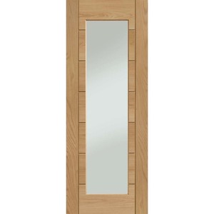Palermo Essential 1 Light Unfinished Oak with Clear Glass
