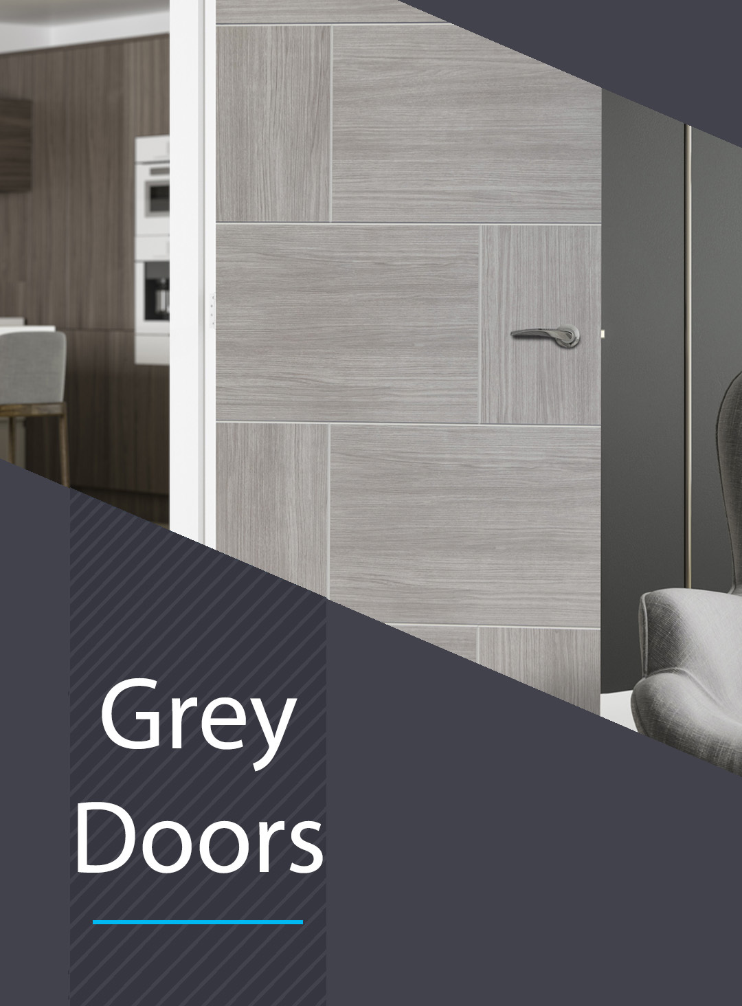 Internal Doors with Glass - White, Oak, Pine - Direct Doors UK | Grey interior  doors, Internal glass doors, Grey internal doors